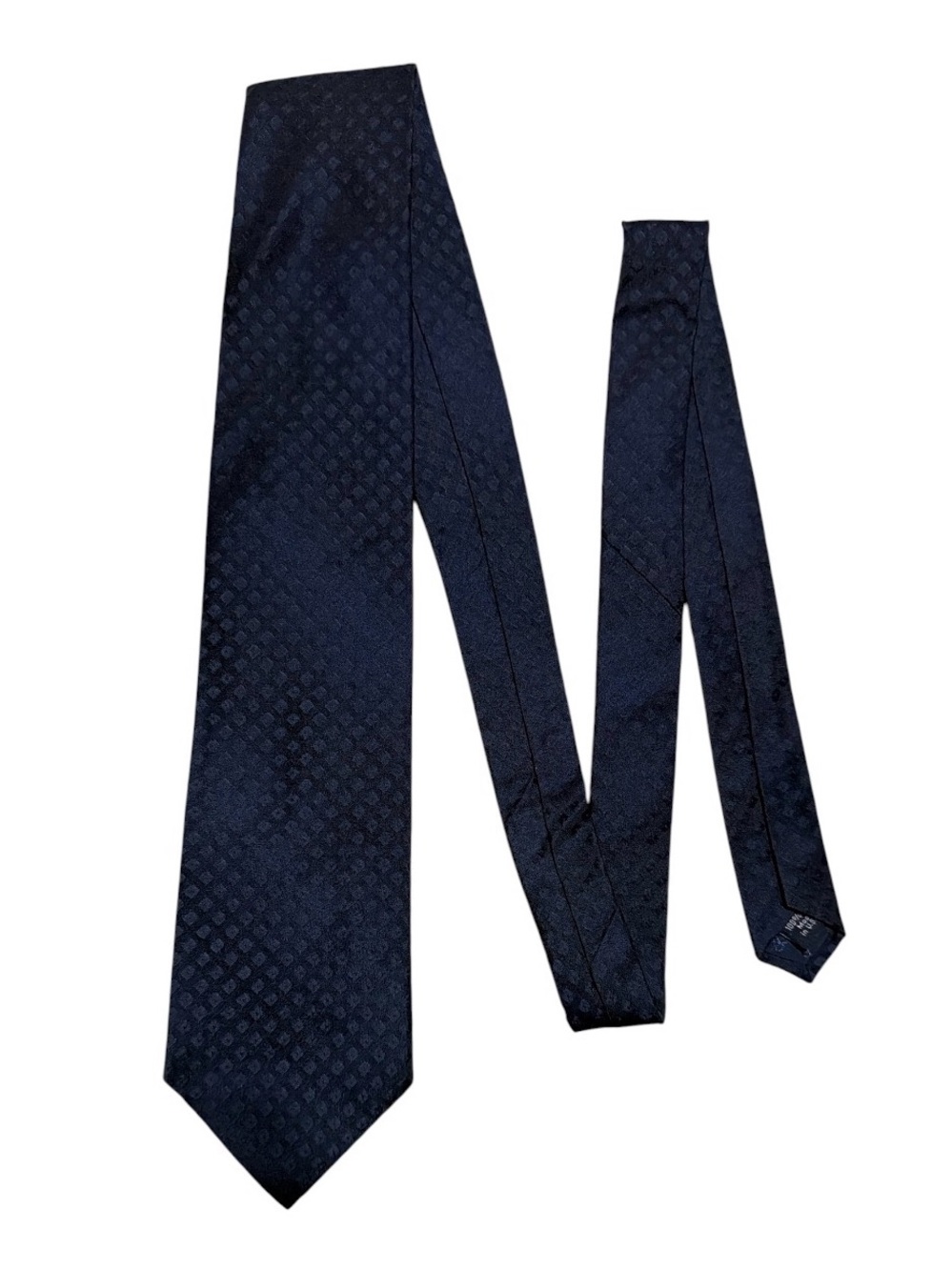 Calvin Klein Men’s Navy Geometric Silk Tie 100% Silk Made in USA 57” x 3.5”